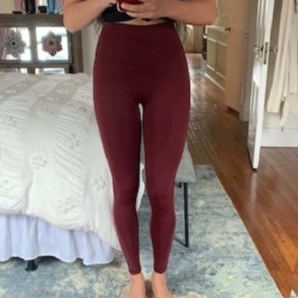 Offline by Aerie Maroon High Waisted Leggings
